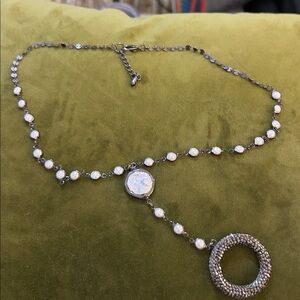 Elegant Silver and Pearl Necklace